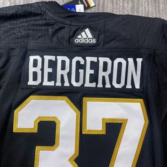 Boston Bruins Patrice Bergeron Jersey Mens 50 Adidas 100th Anniversary Authentic